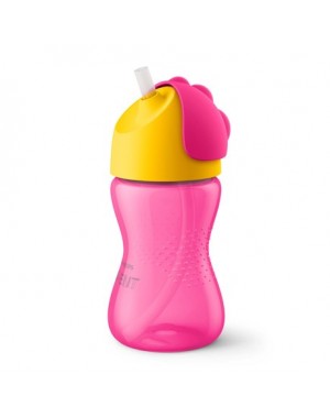 Philips Avent,  Beker met buigzaam rietje,  Roze/Geel, Leeftijd 12m+