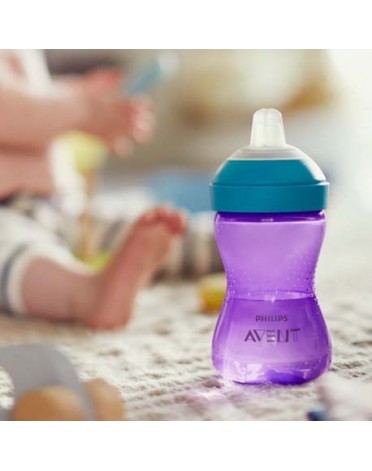 Philips Avent, Drinkbeker met bijtbestendige tuit,  Paars/blauw, Leeftijd 9m+