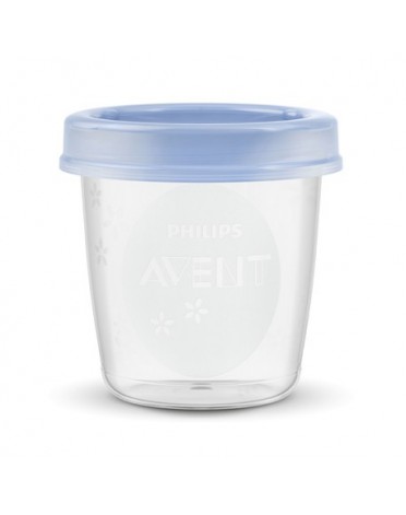 Philips Avent, Pots de conservations pour lait maternel, 5 pcs avec couvercles