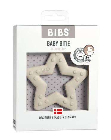Bibs Baby Bitie,  Bijtring, Ster, Ivory