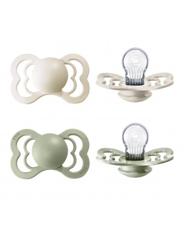 BIBS Supreme - 2 stuks,  Maat 2 (6+ m), Symmetrisch - Silicone