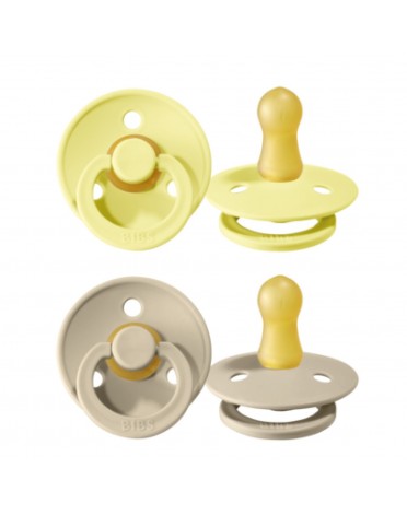 BIBS Colour - Lot de 2,  Taille 1 (0-6 mois),  Arrondi - Latex