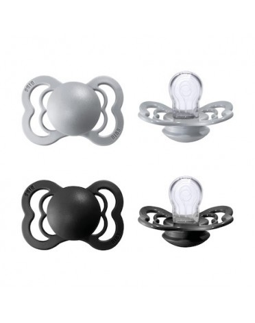 BIBS Supreme - Lot de 2,  Taille 1 (0-6 mois), Anatomique - Silicone,