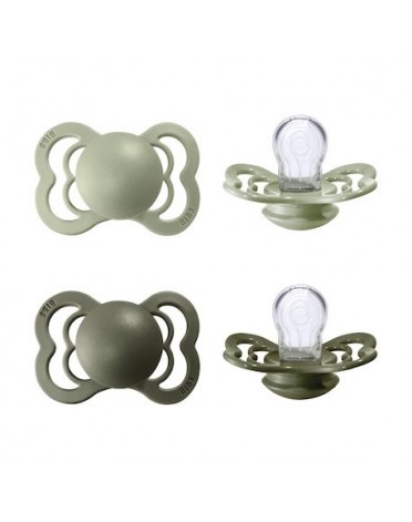 BIBS Supreme - Lot de 2,  Taille 1 (0-6 mois), Anatomique - Silicone,