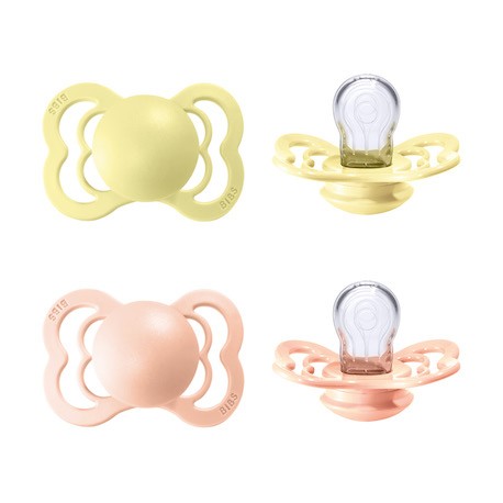 BIBS Supreme - Lot de 2,  Taille 1 (0-6 mois), Anatomique - Silicone,