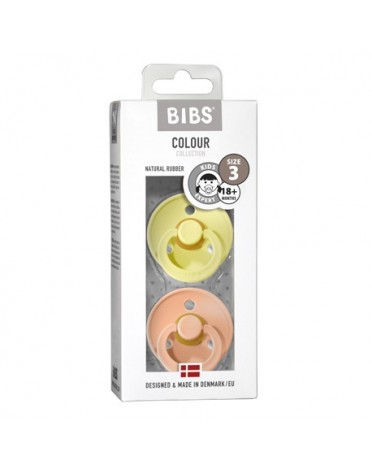 BIBS Colour - Lot de 2,  Taille 3 (18+ mois), Arrondi - Latex,