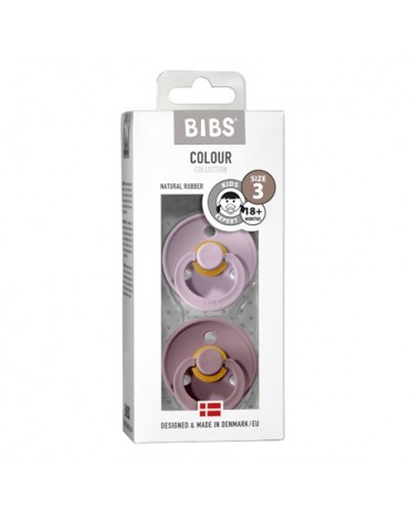 BIBS Colour - 2 stuks,  Maat 3 (18+ maanden), Rond - Latex,