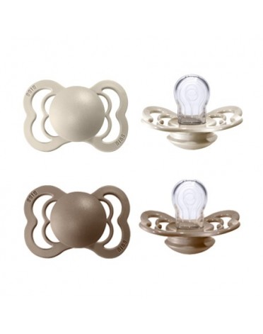 BIBS Supreme - 2 stuks,  Maat 1 (0-6m),  Symmetrisch - Silicone,
