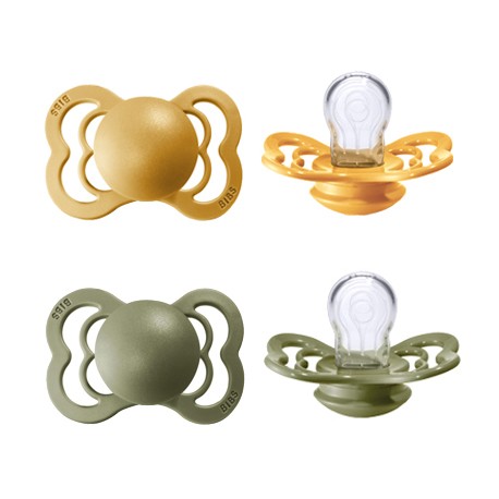 BIBS Supreme - Lot de 2,  Taille 1 (0-6 mois), Anatomique - Silicone,