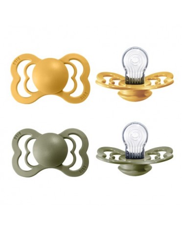 BIBS Supreme - Lot de 2,  Taille 2 (6+ mois), Anatomique - Silicone