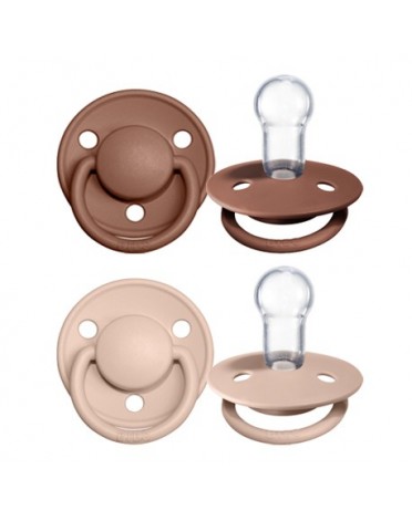 BIBS De Lux - 2 stuks,  One size (0-36 m.), Rond - Silicone