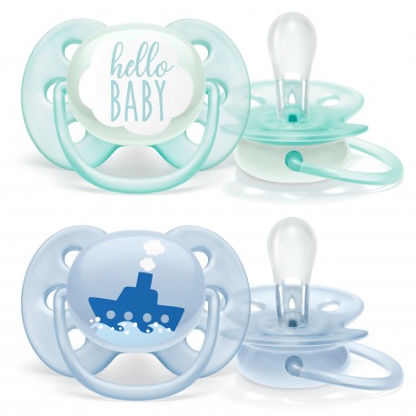 PHILIPS AVENT Ultra Soft, Tétine 0-6 mois, Anatomique - Silicone