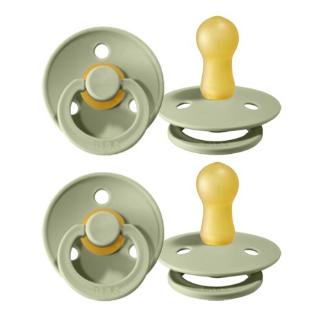 BIBS Colour - Lot de 2, Taille 2 (6+ mois), Arrondi - Latex