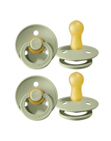 BIBS Colour - Lot de 2, Taille 2 (6+ mois), Arrondi - Latex