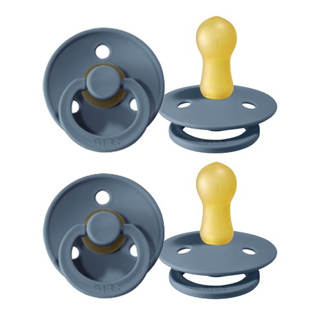 BIBS Colour - Lot de 2, Taille 2 (6+ mois), Arrondi - Latex