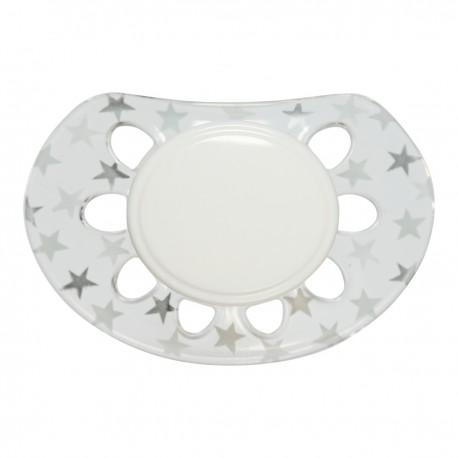 ESSKA Happy,  Str. 2 (6+ mdr.), Symmetrisk - Silikone, Speen met naam