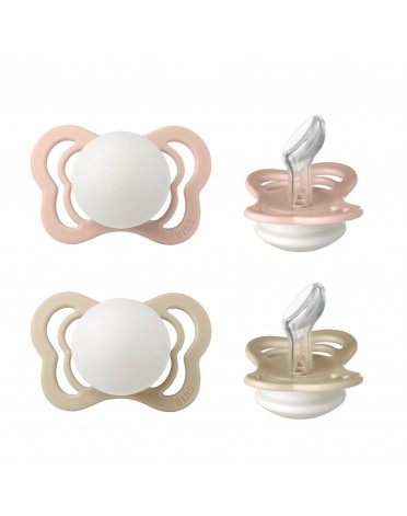 BIBS Couture - Lot de 2,  Taille 1 (0-6 mois), Physiologique  – Silicone