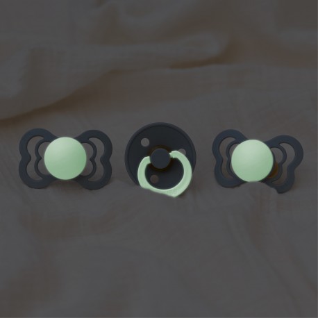 Bibs Couture Night Glow,  Taille 1 (0-6 mois), Physiologique - Silicone