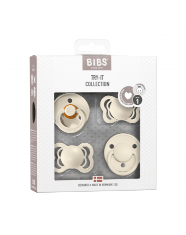 Bibs Try-it-collection, 4-stuks, Maat 1 (0-6 maanden), Baby Blue