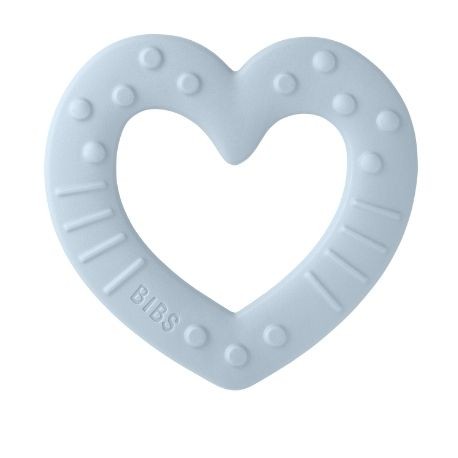 Bibs Baby Bitie, Bijtring, Hart, Baby Blue
