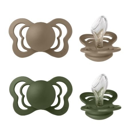 BIBS Couture - 2 stuks,  Maat 2 (6+ m), Orthodontisch - Silicone,