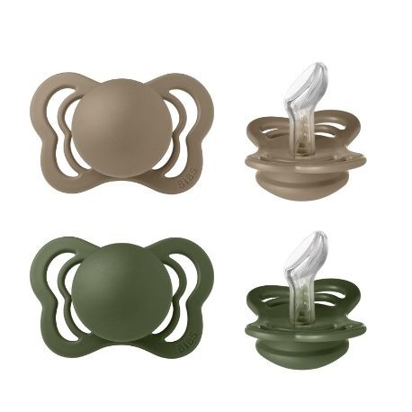 BIBS Couture - 2 stuks,  Maat 1 (0-6m), Orthodontisch – Silicone