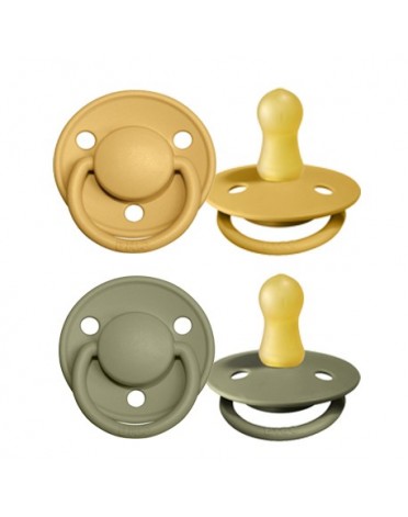 BIBS De Lux Night - 2 stuks,  Maat 1 (0-6m.),  Rond - Latex