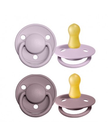 BIBS De Lux Night - 2 stuks,  Maat 1 (0-6m.),  Rond - Latex