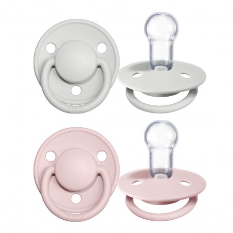 BIBS De Lux Night - Lot de 2,  One size (0-36 mois), Ronde - Silicone,
