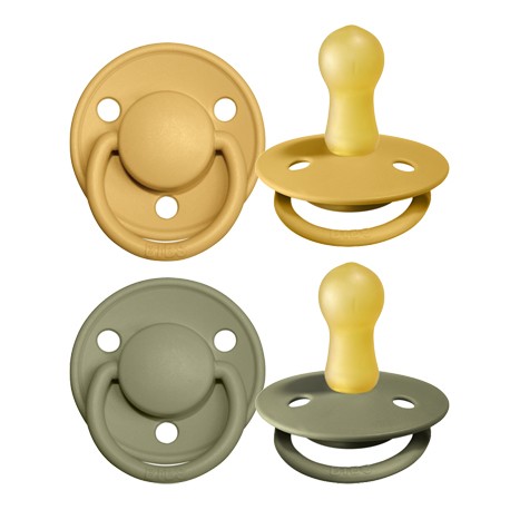 BIBS De Lux Night - Lot de 2,  Taille 2 (6+ mois), Arrondi - Latex,