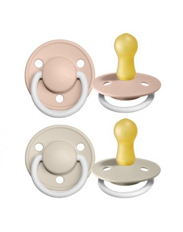 BIBS De Lux Night - Lot de 2,  Taille 2 (6+ mois), Arrondi - Latex,
