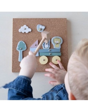 LITTLE DUTCH,  Kunst bouwpakket - Kurk, Kleurrijk