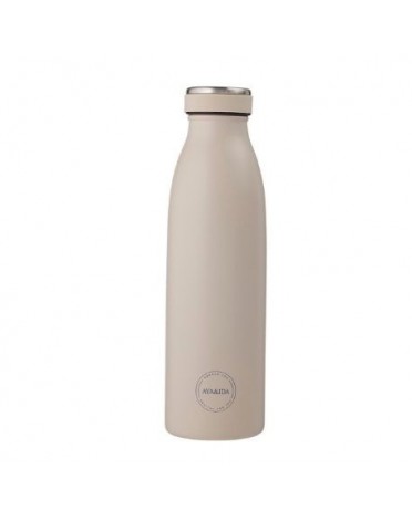 Aya&Ida,  Drinking Bottle, Gourde avec couvercle, 500 ml,  Cream Beige