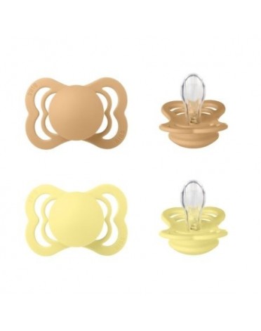 BIBS Supreme - Lot de 2,  Taille 1 (0-6 mois), Anatomique - Silicone,