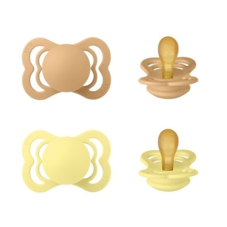 BIBS Supreme - Lot de 2,  Taille 1 (0-6 mois), Anatomique - Latex,