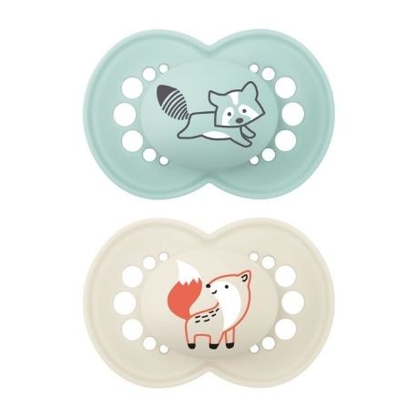 MAM Original 2 pak, Maat 2 (6-16 maanden) Symmetrisch - Silicone, Blauw MAM Original 2 pak, Maat 2 (6-16 maanden) Symmetrisch - Silicone, Blauw