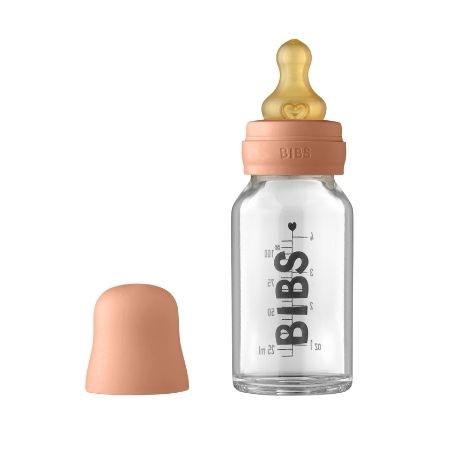 BIBS Baby Glazen Fles, Complete set 110 ml.
