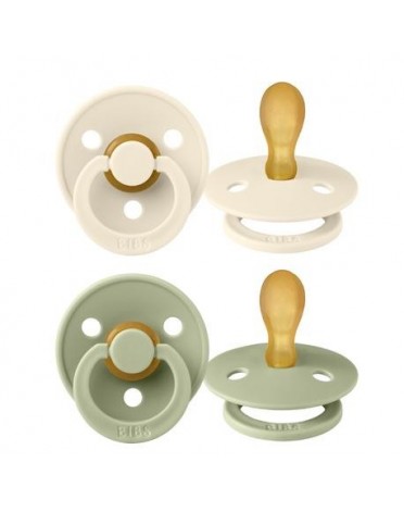 BIBS Colour Lot de 2, Taille 2 (6+ mois), Anatomique - Latex