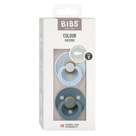 BIBS Colour Lot de 2,  Taille 1 (0-6 mois), Anatomique - Latex