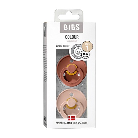 BIBS Colour - Lot de 2,  Taille 1 (0-6 mois),  Arrondi - Latex