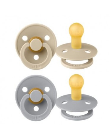 BIBS Colour - Lot de 2,  Taille 1 (0-6 mois),  Arrondi - Latex