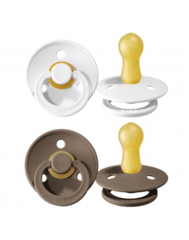 BIBS Colour - Lot de 2, Taille 2 (6+ mois), Arrondi - Latex