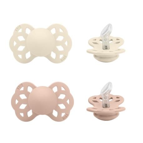 BIBS Infinity 2-pack, Maat 1 (0-6 m), Anatomisch - Silicone BIBS Infinity 2-pack, Maat 1 (0-6 m), Anatomisch - Silicone