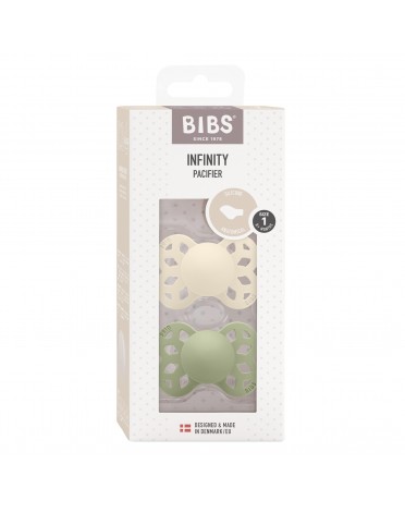 BIBS Infinity 2-pack, Maat 1 (0-6 m), Anatomisch - Silicone