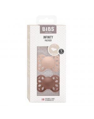 BIBS Infinity 2-pack, Maat 1 (0-6 m), Anatomisch - Silicone