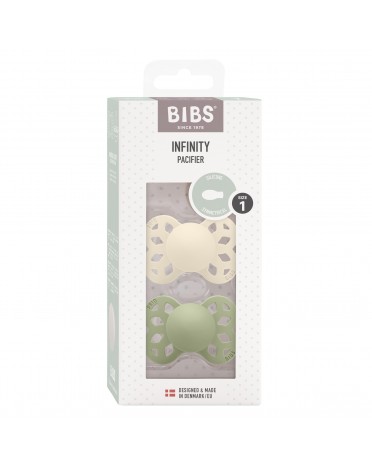 BIBS Infinity lot de 2,  Size 1 (0-6 m), Anatomique - Silicone