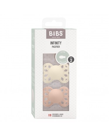 BIBS Infinity lot de 2,  Size 2 (6+ m), Anatomique - Silicone