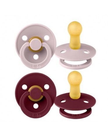 BIBS Colour - Lot de 2, Taille 2 (6+ mois), Arrondi - Latex
