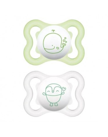 MAM Mini Air, pakketje van 2, Maat 1 (0-6 maanden), Symmetrisch/Silicone