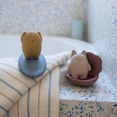 FABELAB, Jouet de bain, Lapin et coquillage,  Clay